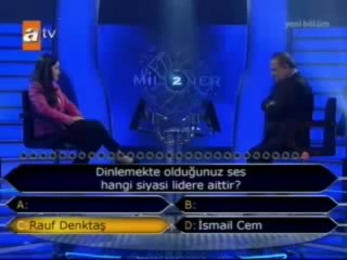 Kim Milyoner Olmak ister Aydilek EREN vah vah RAUF DENKTAŞı EN SON ÜZEN KİŞİ