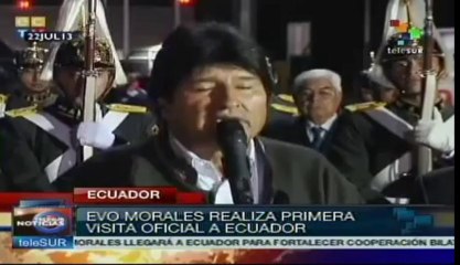 Evo Morales viaja a Ecuador para visita oficial