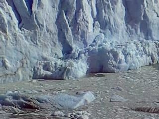Fin d'effondrement au Perito Moreno