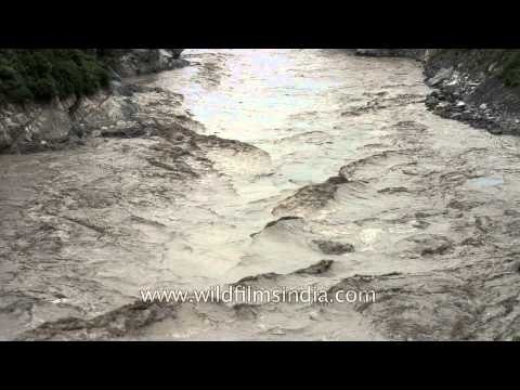 The widened river at Rudraprayag