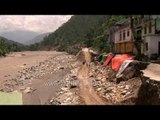 Temporary road constructed for commuting in Agastyamuni