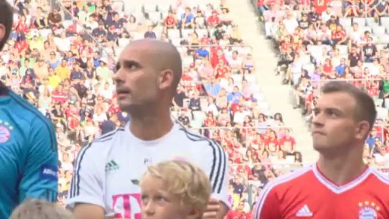 Triple-sieger komplett: fcb-teampräsentation in der arena