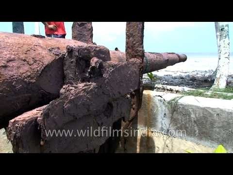Andamans & Nicobar islands Japanese gun solid iron 1942 hdv 347 4