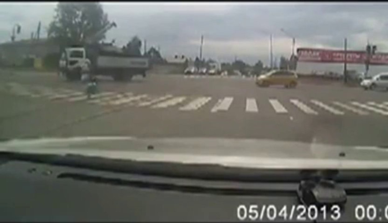 Almost killed crossing the street in a tramway way.