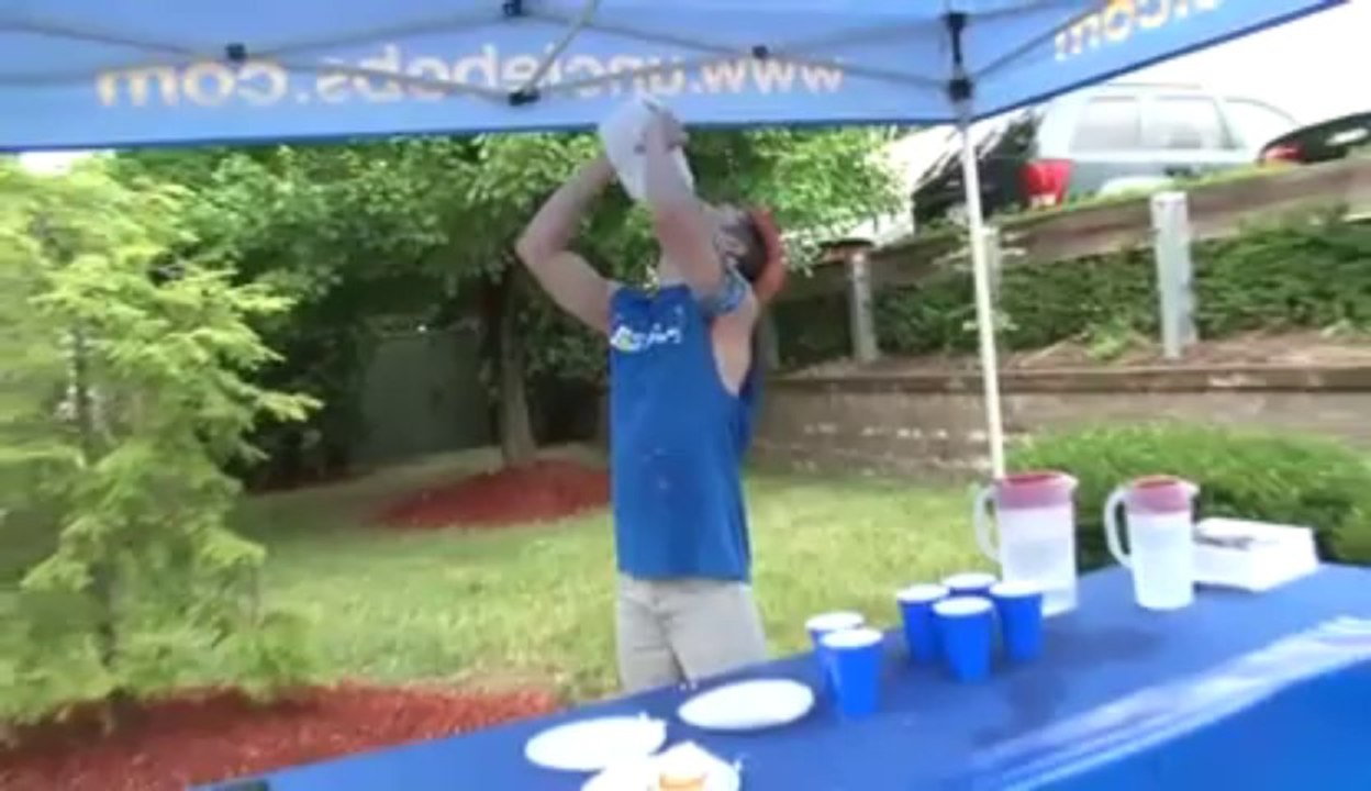 Try to drink 3.5 litres of milk in 1 minute!