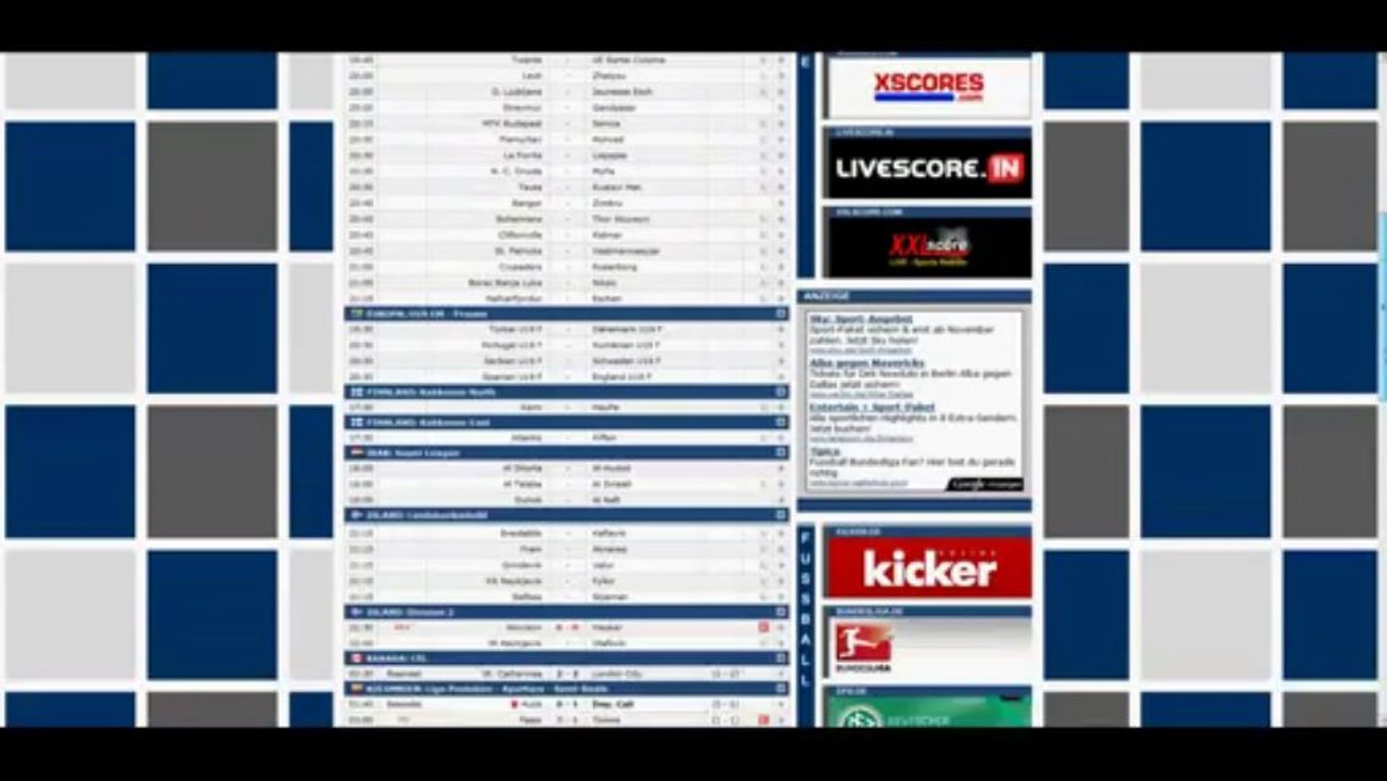 Livescore - scorebase.in - ein livescore für gewinner!