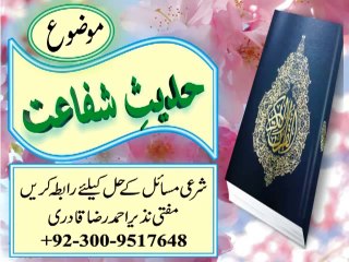Hadees E Shafaat 1/2 by Mufti Nazeer Ahmad Raza Qadri