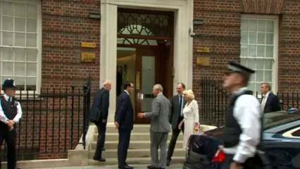 Prince Charles visits royal baby in hospital