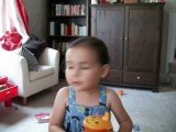 Adorable toddler sings motivational song