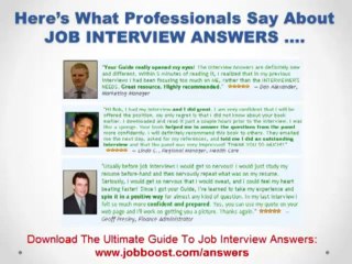 Ultimate Guide To Job Interview Answers - Download Link + Bonus!