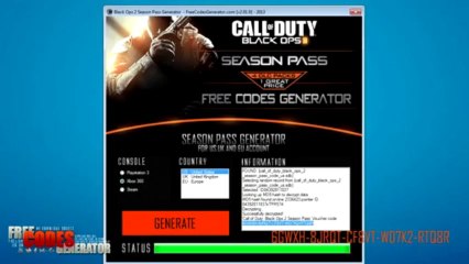 2013 Black Ops 2 Season Pass Codes Generator [ 2013]