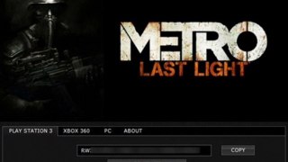 Metro Last Light Cd Key generator : Generate free cd steam key for Metro Last Light