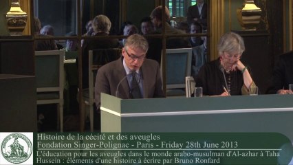 The history of blindness and the blind : Bruno Ronfard - English version