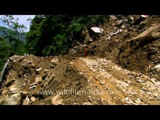 Broken road in Phata: Uttarakhand Floods