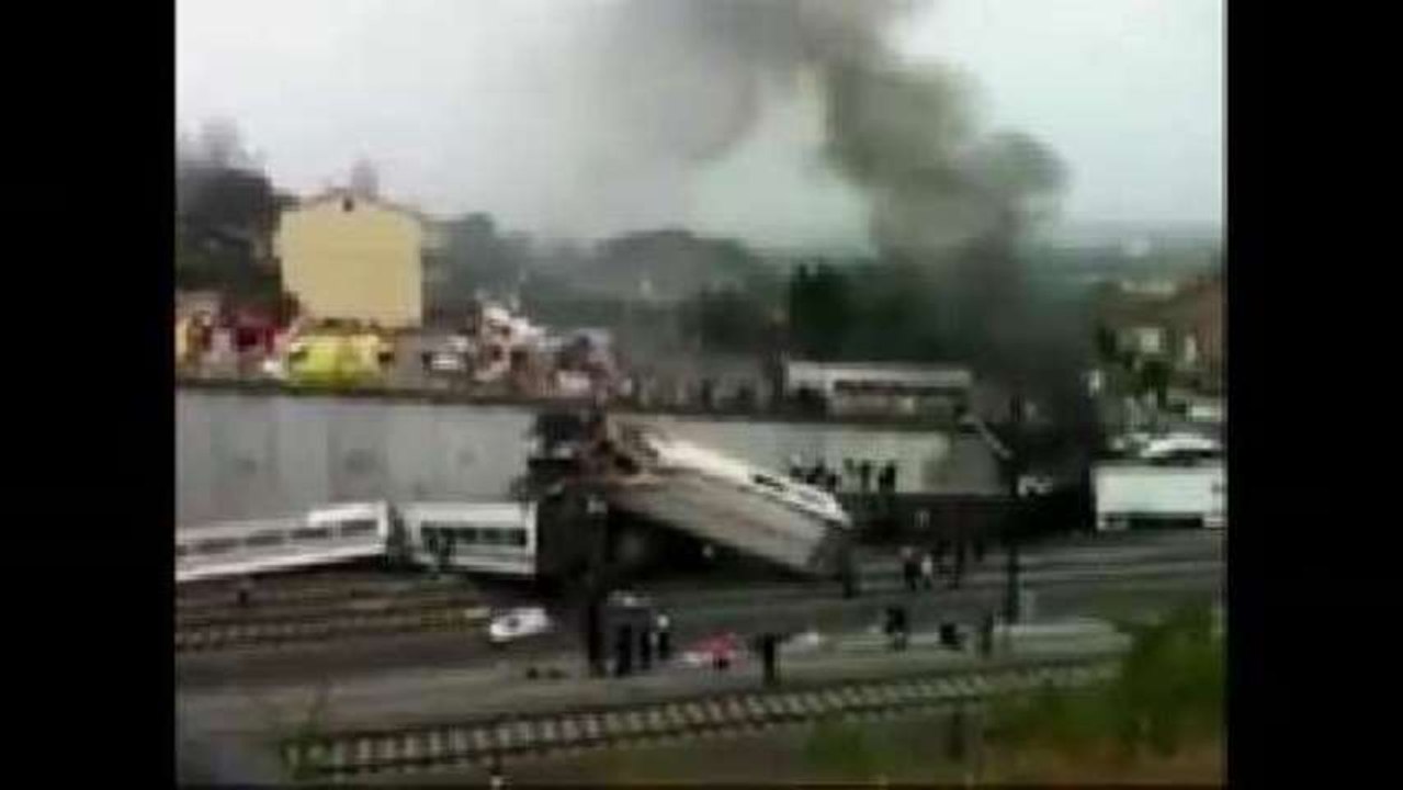 Compostelle : les premières images de l'accident ferroviaire