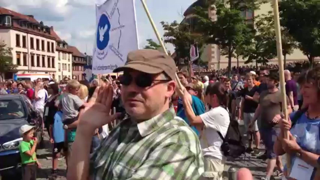 Angela Merkel ausgebuht in Aschaffenburg
