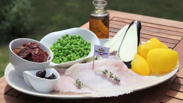 Pressé de raie, légumes d'été, vinaigrette olives noires et citron - 750 Grammes