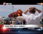 Uçak yere böyle çakıldı