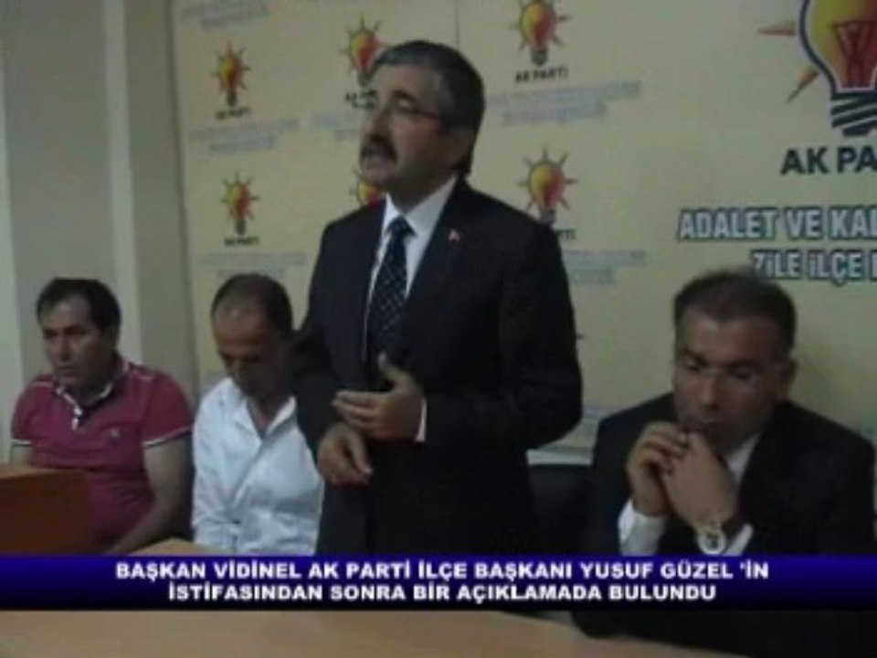 BAŞKAN VİDİNEL GÜZEL İN AK PARTİ İLÇE BAŞKANLIĞI GÖREVİNDEN İSTİFA ETMESİ SONRASINDA BİR KONUŞMA YAPTI
