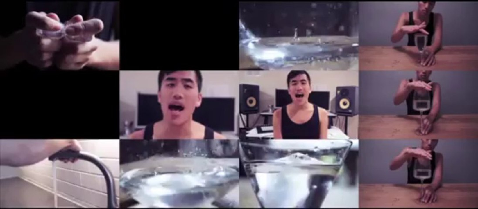 Il crée une chanson avec les bruits de l'eau !!! Incroyable rencontre entre la musique et la nature...