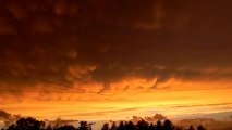 Strange orange clouds form over Michigan