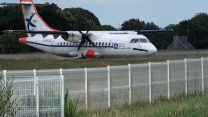 ATR 42 DGAC 24 juillet 2013 (3) roulage sur piste 1 moteur stoppé.