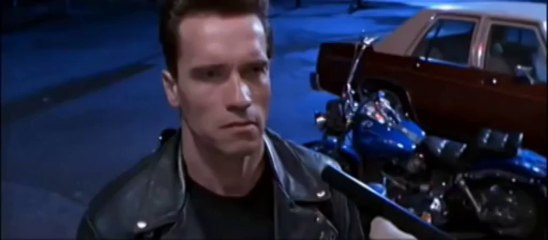 Terminator and the gay bar.