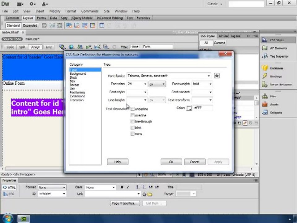 Dreamweaver CS6 Tutorials Urdu Hindi 56