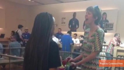 Woman Flips Out at Apple Store Employee