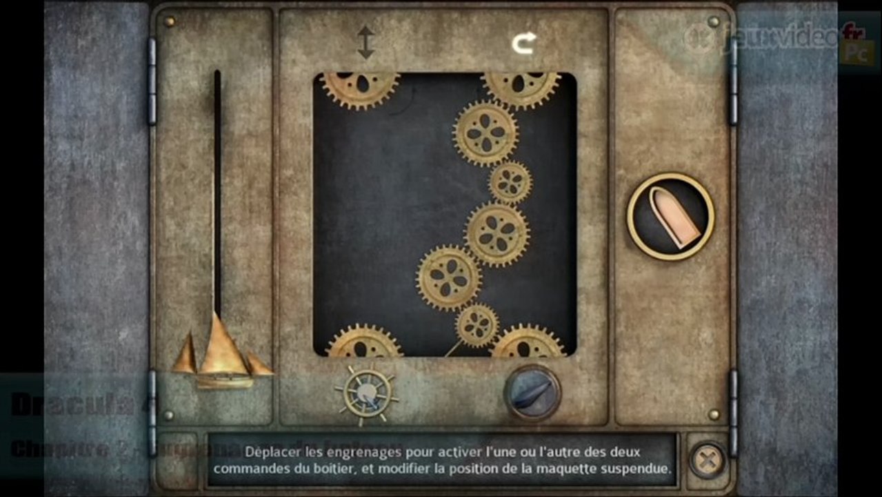 Dracula 4 : L'Ombre Du Dragon - Solution - Chapitre 2 : Énigme des engrenages du bateau