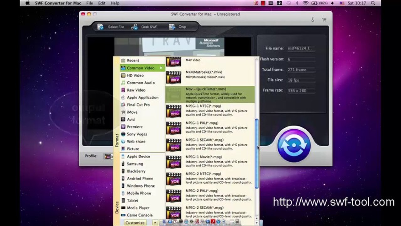 mac swf converter-swf to avi
