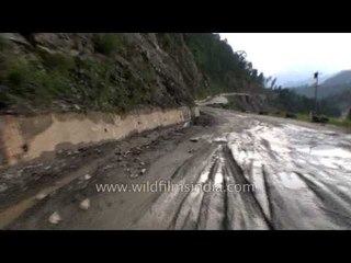 Silli - Tilwara road after flash flood in Uttarakhand