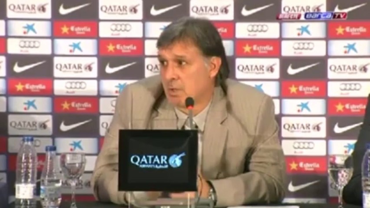El Tata Martino, presentado con el FC Barcelona