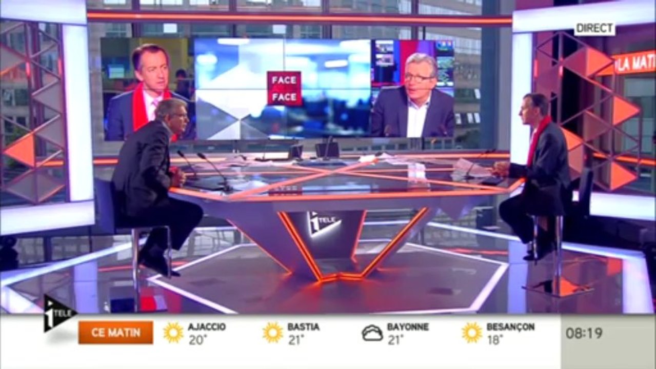 Pierre Laurent invité d'Itélé - Le face à face de Christophe Barbier