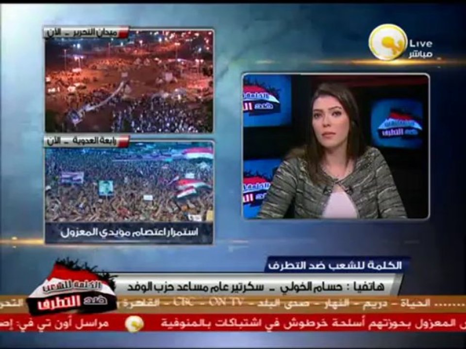حسام الخولي: لابد من الإستجابة الفورية لطلب الفريق السيسي للنزول إلى الميادين