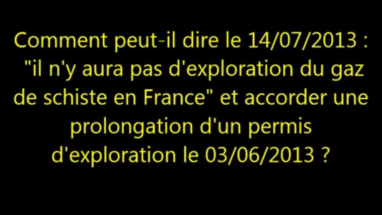 14/07/2013 F.Hollande et les gaz de schiste
