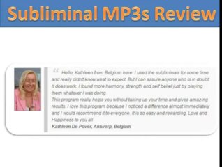 Subliminal MP3s review