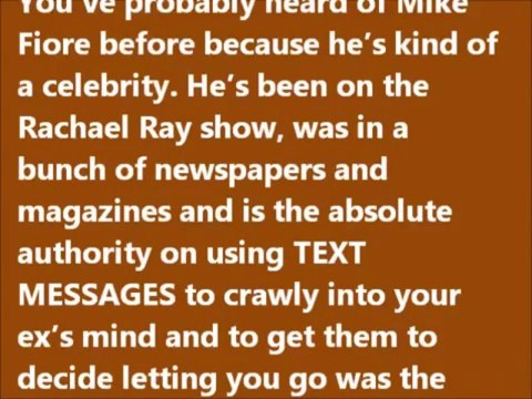 Text Your Ex Back - Get your ex back with TEXT messages?