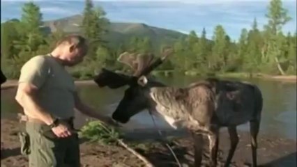 Poutine pêche torse nu en Sibérie