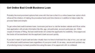 Get Online Business Loans With Bad Credit To Fulfill Your Business Financial Needs