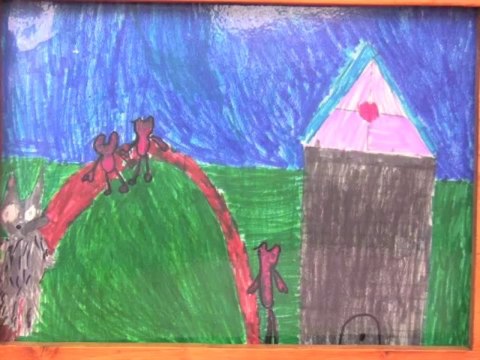 Les trois petits cochons histoire Kamishibai par des élèves de CP, cycle 2, Lycée Francais de Shanghai