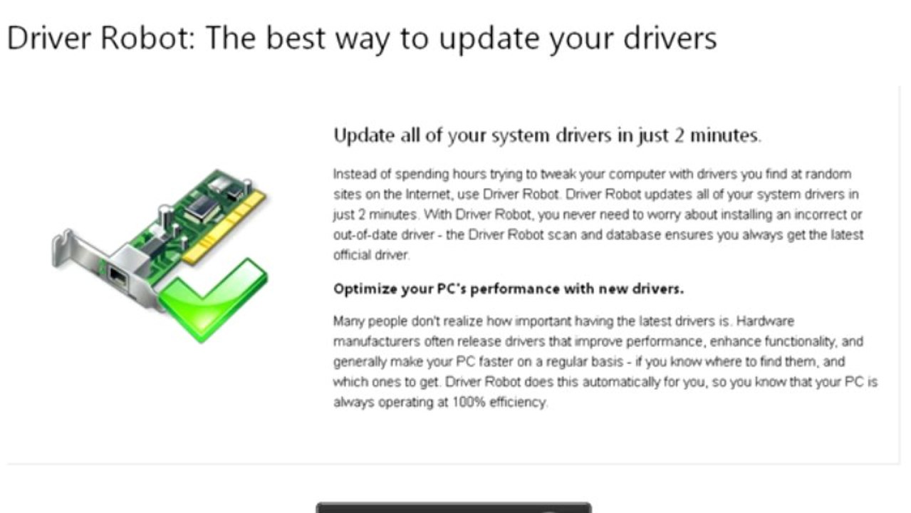 Driver robot 2.5.4.2 rev 232e3 + Windows 7 drivers update