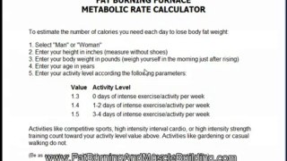 Fat Burning Furnace Metabolic Rate Calculator