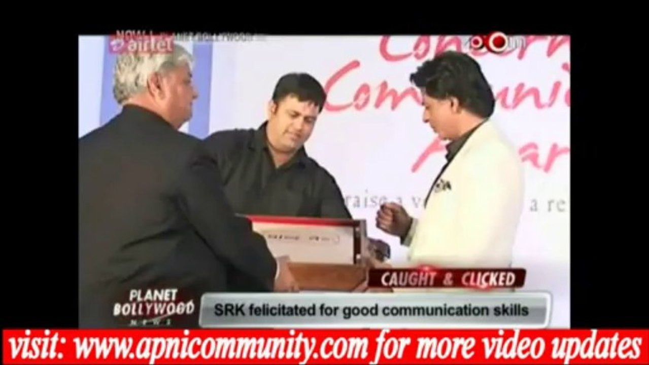 SRK felicitated for good communication skills