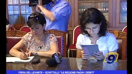 Fiera del Levante | Schittulli La regione paghi i debiti