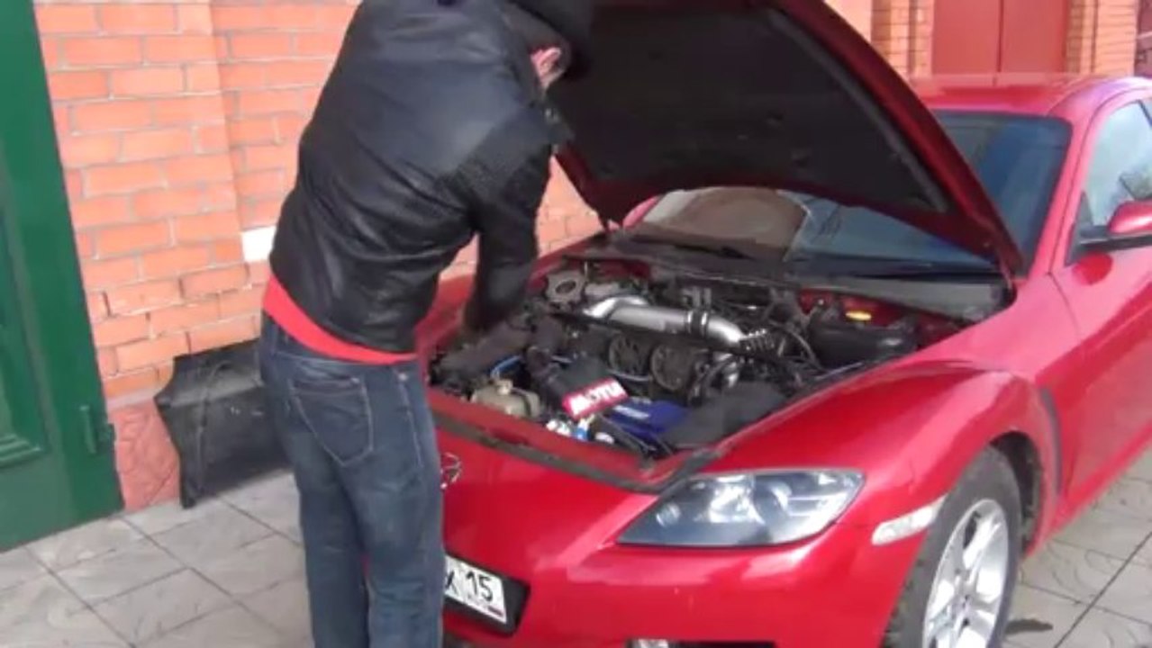 Mazda RX8 с двигателем от Приоры + компрессор на 1.5 бар. - video ...