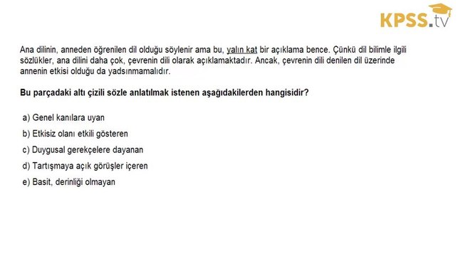 KpssTv | 2008 Kpss Lisans - Genel Yetenek 2. Soru