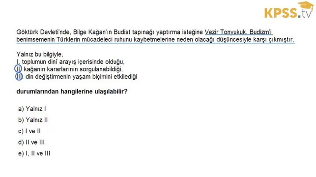 KpssTv | 2009 Kpss Lisans - Genel Kültür 1. Soru