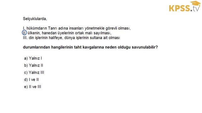 KpssTv | 2009 Kpss Lisans - Genel Kültür 3. Soru