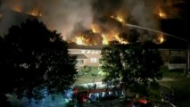 Fire engulfs apartments in Pennsylvania